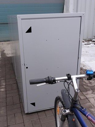 Metall Fahrradhaus für 2 Fahrräder freistehend